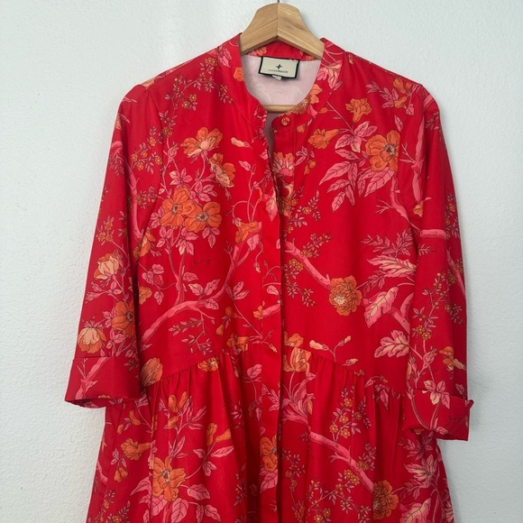 Tuckernuck Vida De Las Flores Royal Shirt Dress - Picture 8 of 12